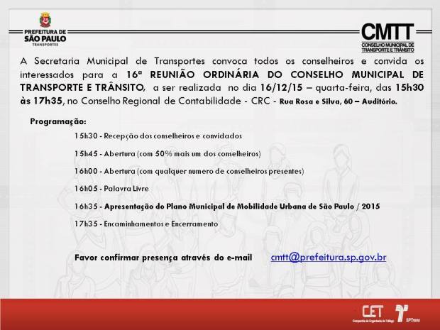 16a reuniao do CMTT