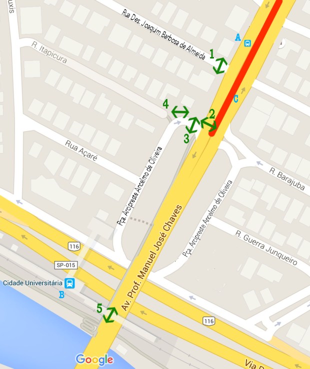 Mapa do local - com os pontos