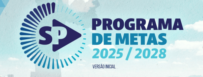 Logo do Programa de Metas 2025/2028 da Prefeitura de São Paulo, versão inicial